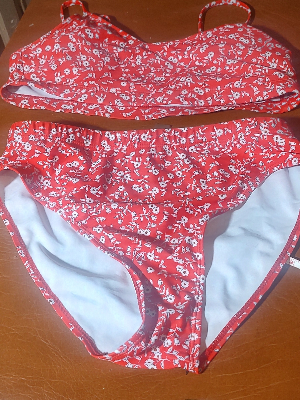 Red Floral Women's Two-Piece Swim Set New Sm